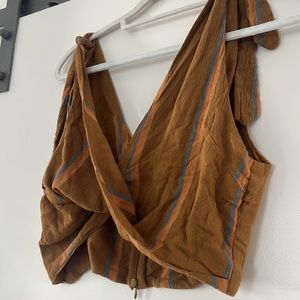 O’Neill Crop CrissCross Top MEDIUM women’s heavy shirt Striped